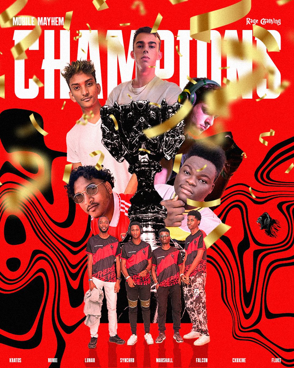 RageGamingAf's tweet image. We present to you, the @MobileMayhemGG Africa Summer Champions 🏆 🥇 
Well deserved boys 👏🏽👏🏽👏🏽
#FeelTheRage