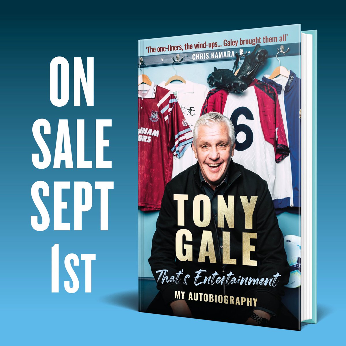 DATE FOR THE DIARY!! Tony Gale's first official book signing. Friday 1st September, 1pm, WATERSTONES LAKESIDE.  📚 🖊  Cannot wait! ⚽️⚽️⚽️

I'll be there 👍🏼⚽️