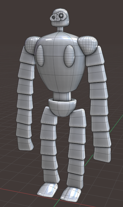 eggeroons's tweet photo. Laputa Robot Soldier in Blender https://t.co/YiGNykswws