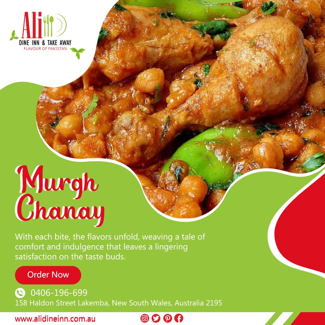 Ali Dine Inn presents Murgh Chanay: A delightful combination of tender Chicken and flavorful Chickpeas, creating a delicious and satisfying dish.
.
Let's come and enjoy the taste of "Murgh Chanay" at Ali Dine Inn Lakemba NSW
.
Order Now: 0406 196 699
158 HALDON ST LAKEMBA