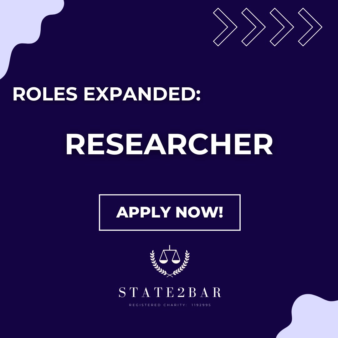 State2Bar's tweet image. More information on a role we're recruiting for - Researchers!

Note: Don't worry if you don't have experience with data analysis - we provide free training to all of our volunteers!

#recruitment #socialmobility #researchers