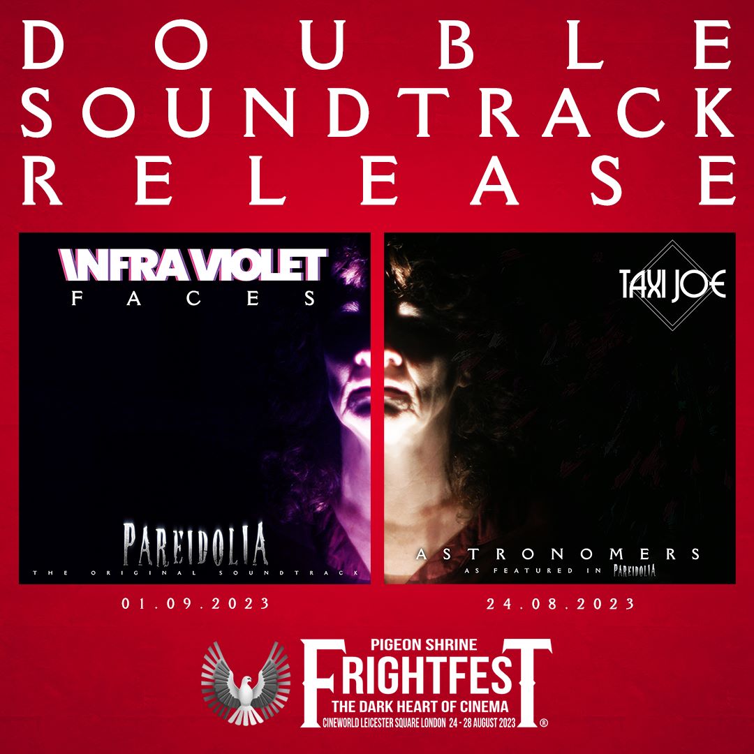 📣 New single release 1st Sept! 📣 'Faces' is featured on the upcoming short horror film, Pareidolia which will be getting its World Premiere at this year's @frightfestuk at Cineworld in Leicester Square 🎃 this will also feature the original score we composed for the film 🎼