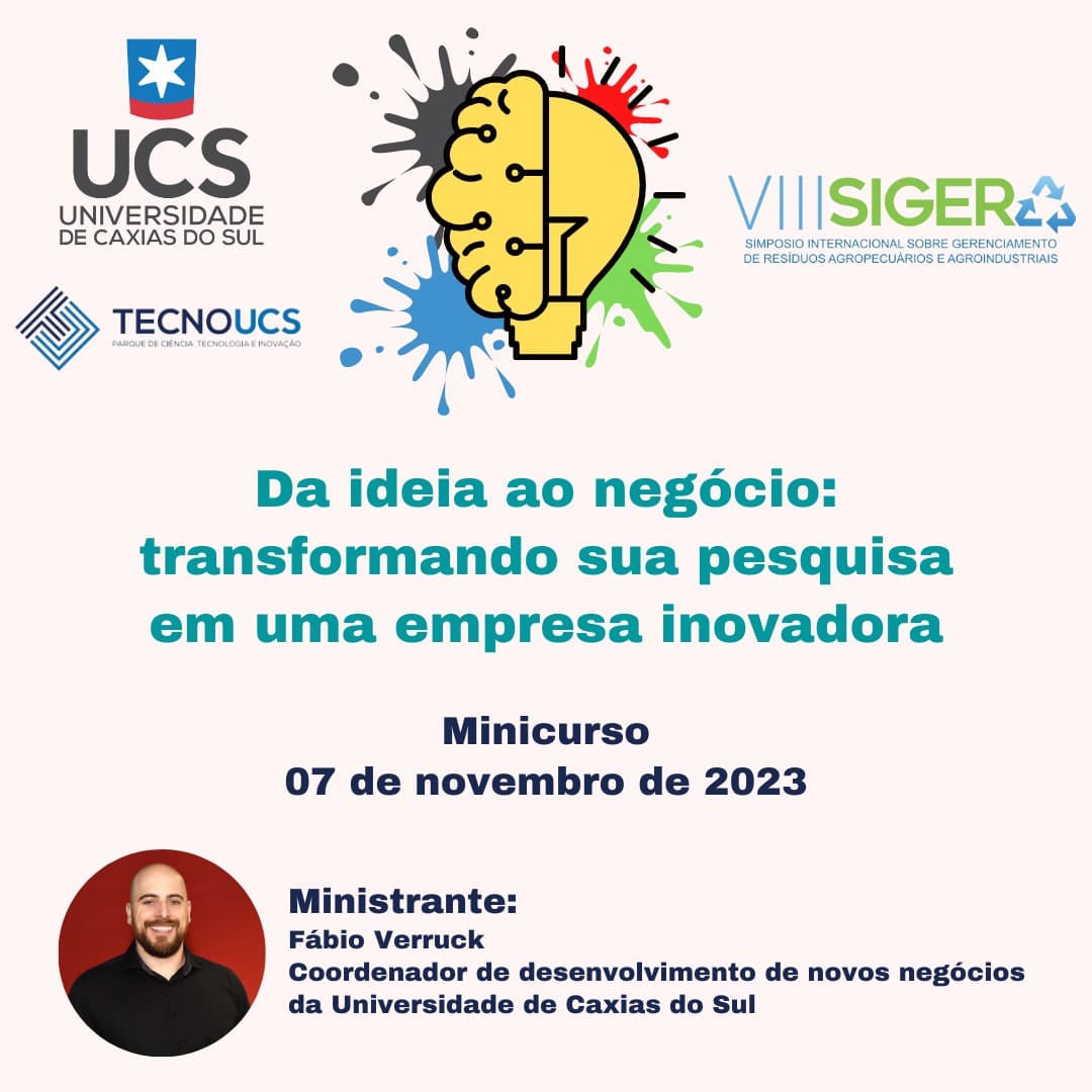 contatosbera's tweet photo. 💰Quer transformar sua pesquisa em uma ideia de negócio???

🚀Este minicurso é para você!

Nosso convidado é o Prof. Dr. Fábio Verruck, que possui ampla experiência em administração e é coordenador de desenvolvimento de novos negócios da UCS

#inovação
#empreendedorismo
#startup https://t.co/Rd0Fz29YGF