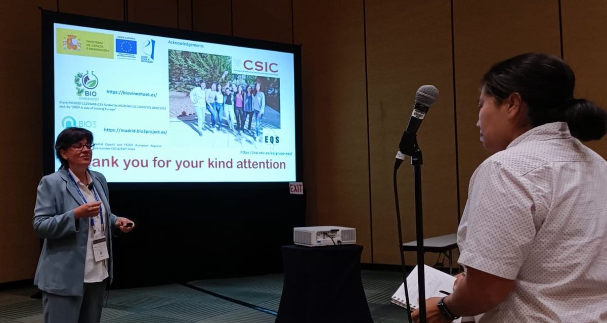 Hoy he presentado resultados del #EQS <a href="/ICP_CSIC/">Instituto de Catálisis y Petroleoquímica (CSIC)</a> de los proyectos <a href="/biovineshoot/">Biovineshoot</a> y <a href="/bio3project/">Bio3</a>  en la #ACSFall2023 en San Francisco, USA
<a href="/MarLaraSerrano/">Marta Lara Serrano</a> <a href="/DanielaMSboiu/">Daniela Mihaela Sboiu</a> <a href="/loles_911/">loles márquez medina</a> <a href="/JMCamposMartin/">Jose Miguel Campos Martín</a>