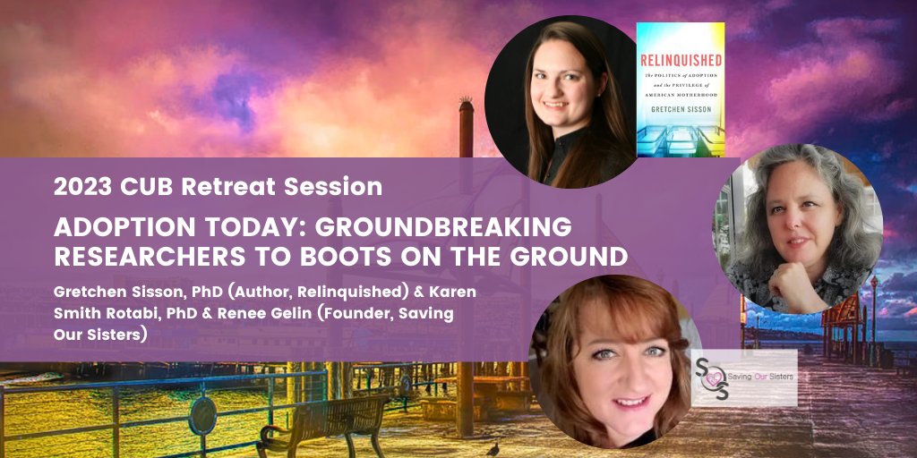 CUBirthparents's tweet photo. We are opening our #CUBretreat2023 with these extraordinary women who are doing groundbreaking work and we want you to be there for it! @SOSadoption @gesisson, Karen Smith Rotabi. #socialwork #adoption #familypreservation #mothersofadoptionloss

Register: https://t.co/8EddVwcGGE https://t.co/gBWgzp2jc9