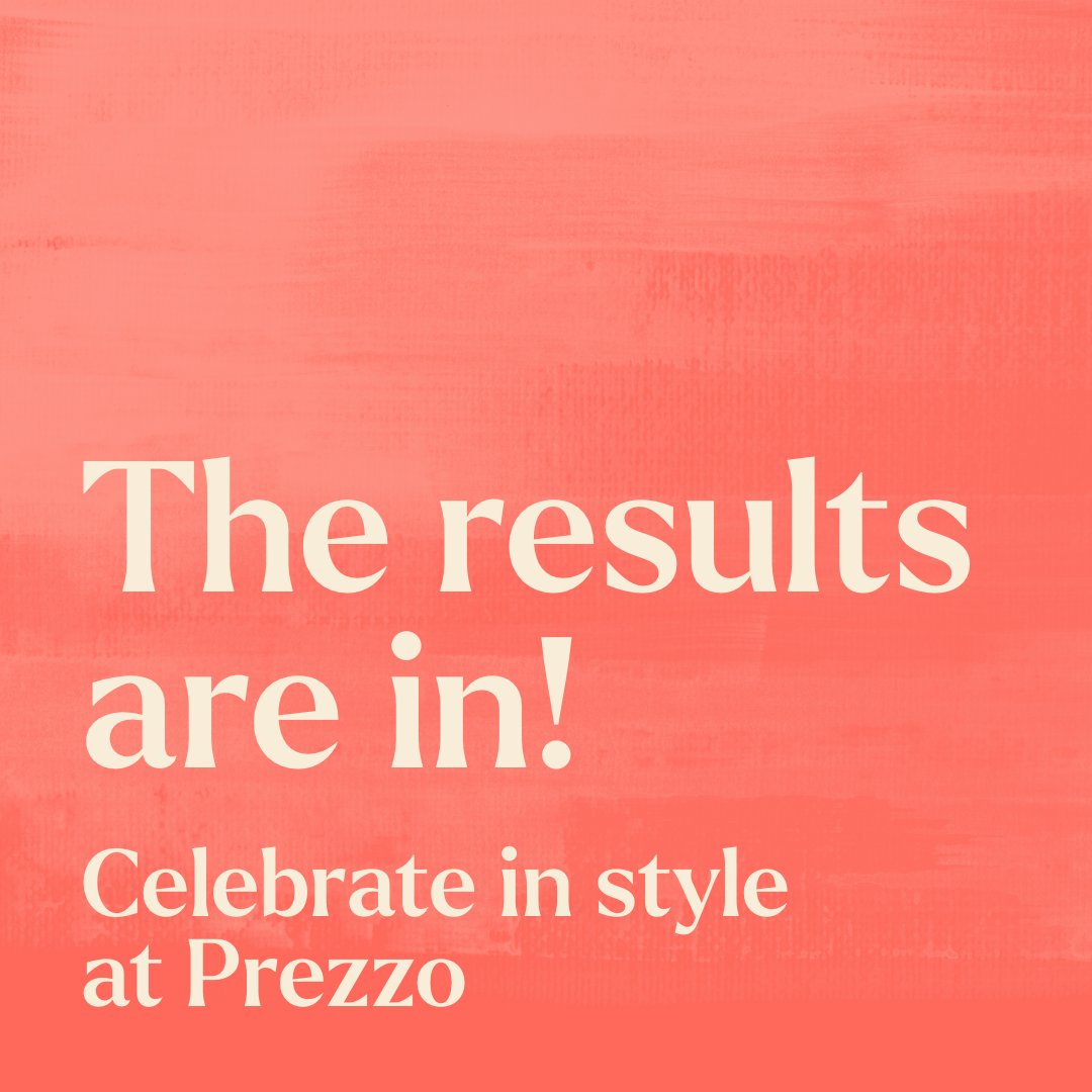 love_prezzo's tweet photo. Exam results are in, and it’s time to relax and celebrate! Join us at Prezzo for an celebratory dining experience that will mark this milestone in style. Cheers to their achievements and the exciting journey that lies ahead! https://t.co/QpalYGxRNl https://t.co/fCJwPJIzbN