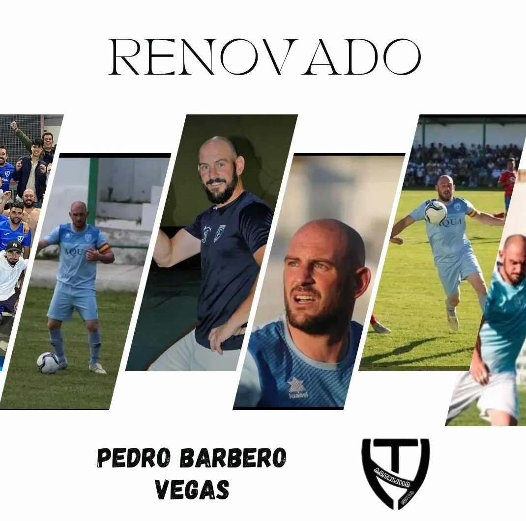 🚨 RENOVACIÓN 🚨

Pedro Barbero "Pacorro" sigue un año más con nosotros .

Experiencia, liderazgo y capitanía . Referente para toda la plantilla 🔪💪🏻

#TrujilloEsDeSala❤️💙