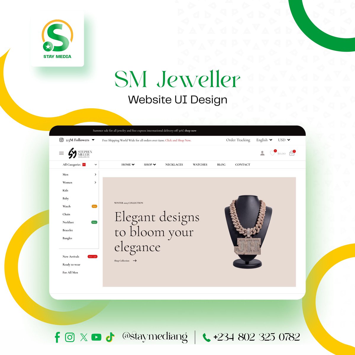 staymediang's tweet photo. View the UI design project we created for SM Jewellers Ltd.  If you need to sell your fashion faster and smarter, a professional website is all you need.

-
-
-
#staymediang #staymedia #webdesign #appdesign #appdevelopment #webdevelopment #lagoswebsitedesigner https://t.co/OcWBpUtElh