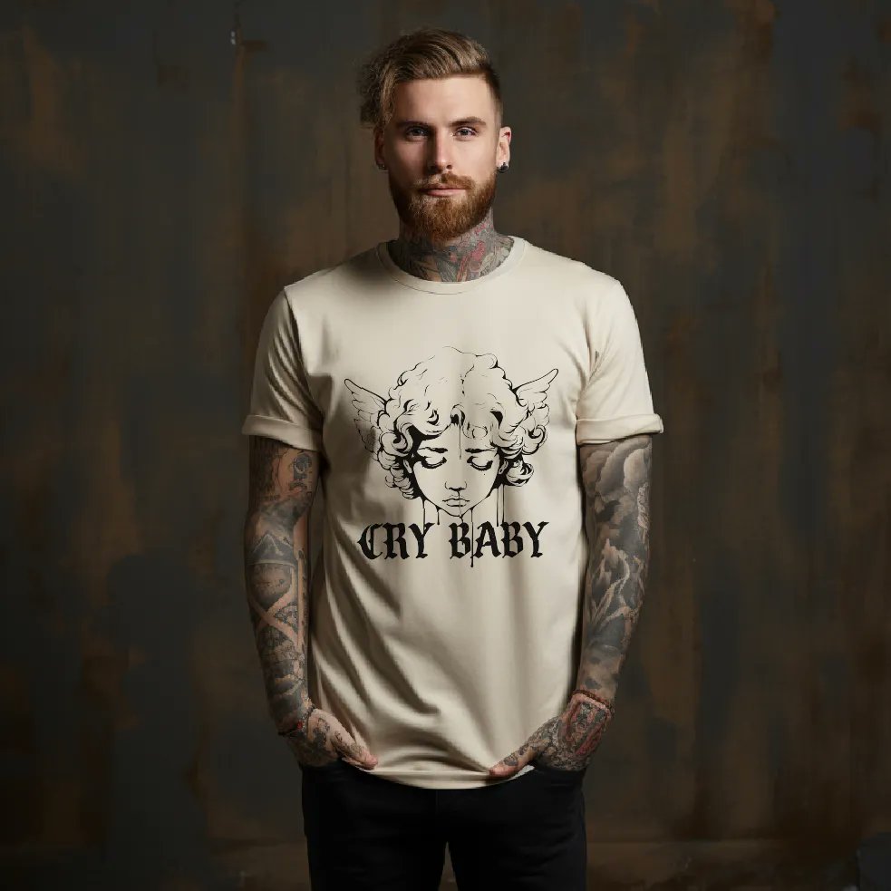 khillerco's tweet photo. CRY BABY 😭 

My newest designed and it's so grunge. Hands up if you're also a cry baby 🤚 

Love it? https://t.co/xVugcnte1W  ◀️ 

#crybaby #gothic #gothtshirt #etsy #smallbusiness #elderemo #gothstyle https://t.co/9betulx1kT