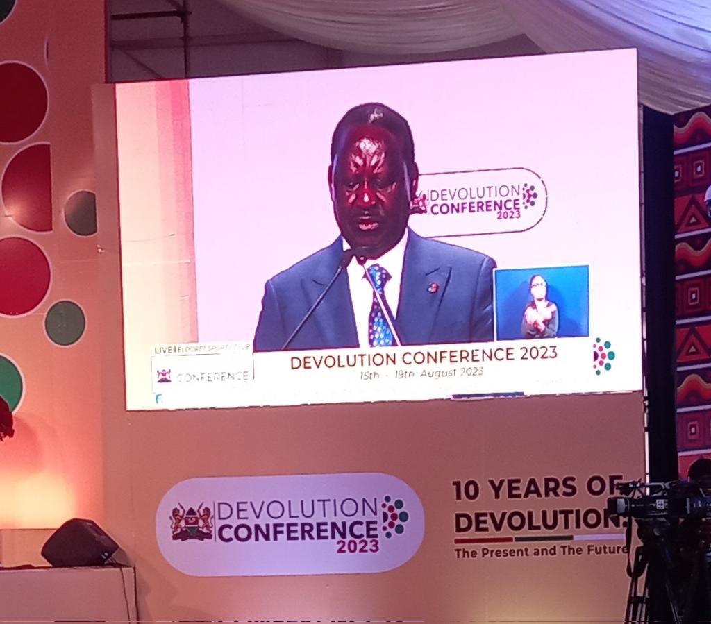 CRAKenya's tweet image. Devolution achieved more in 10 years than in 50 years of a centralised government - Rt. Hon. Former Prime Minister Raila Odinga during the #DevolutionConference2023