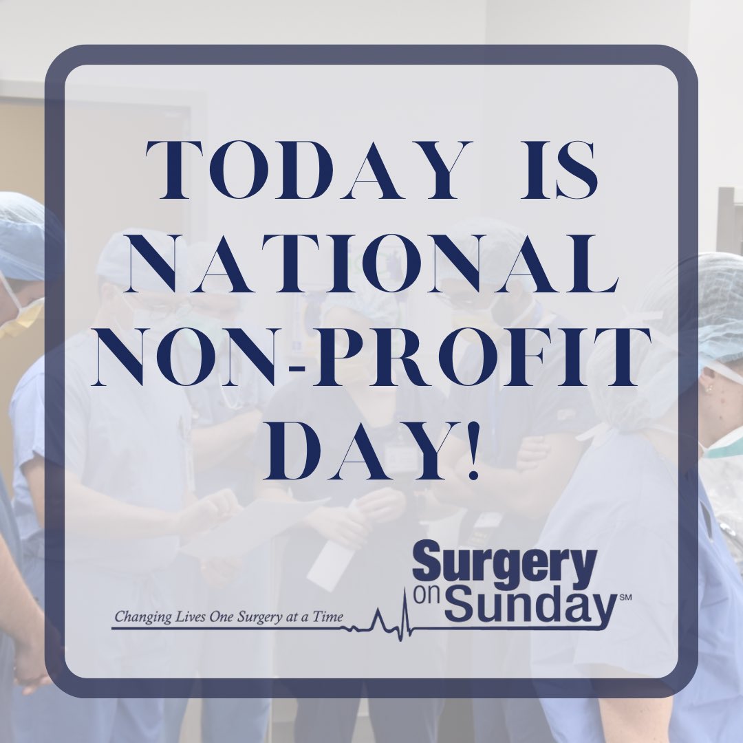Surgery on Sunday couldn’t exist without our volunteers. They truly change lives! 

Interested in volunteering?

surgeryonsunday.org/physician-volu…

surgeryonsunday.org/clinical-volun…

#NationalNonprofitDay