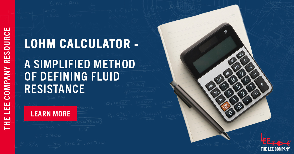 TheLeeCo's tweet image. Over the years, The Lee Company has developed the Lohm Laws for defining and measuring resistance to fluid flow. Whether you're working with liquids or gases, click here to learn more about our Lohm Calculator &amp;gt;&amp;gt; hubs.la/Q01-ShW40

#Lohm #FluidFlow #Engineers #Calculator