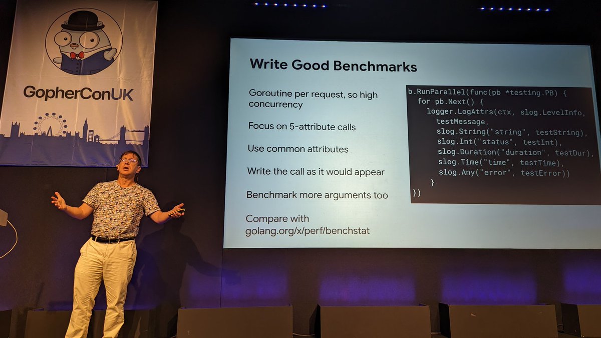 SayaniBh's tweet image. Jonathan gave a great talk on slog being part of the std lib from Go 1.21 @JonathanAmster2
@gopherconuk #GopherConUK
