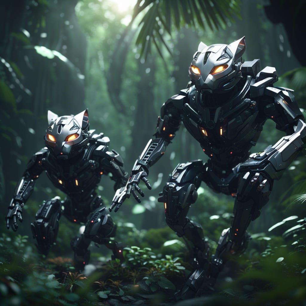 #nightcafe #mecha #robocats #scifiart #combatready