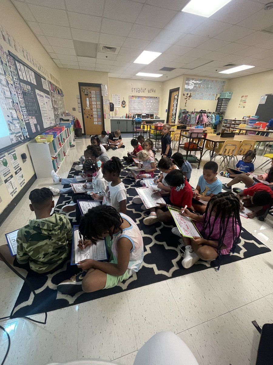 We are tackling number sense routines by doing number of the day. The students are getting in the routine of coming to the carpet and getting started ! <a href="/DunwoodySprings/">DunwoodySpringsElem</a>