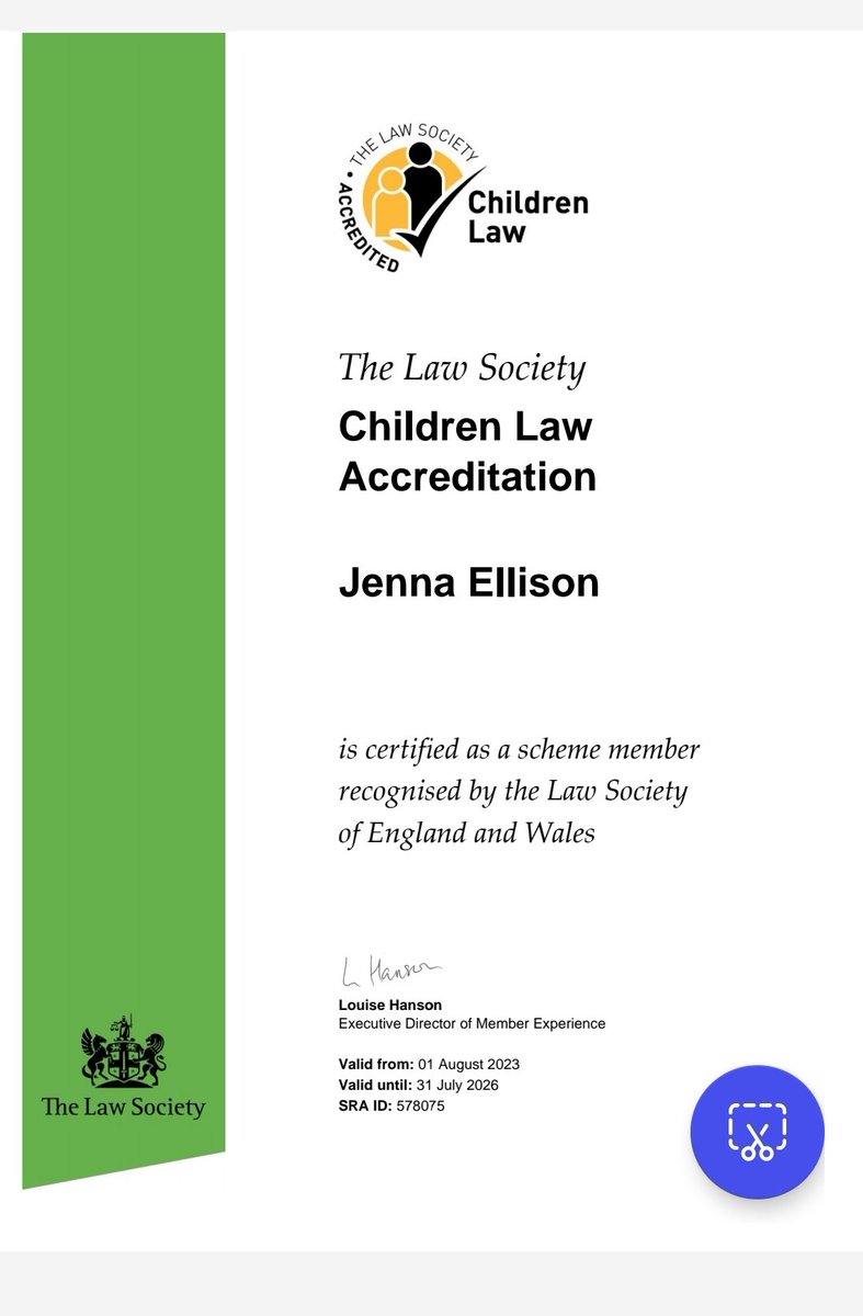 JennaSolicitor's tweet photo. After a lot of hard work I am so pleased to be accredited!!!! 😄😄 https://t.co/xbcjRHuYqR
