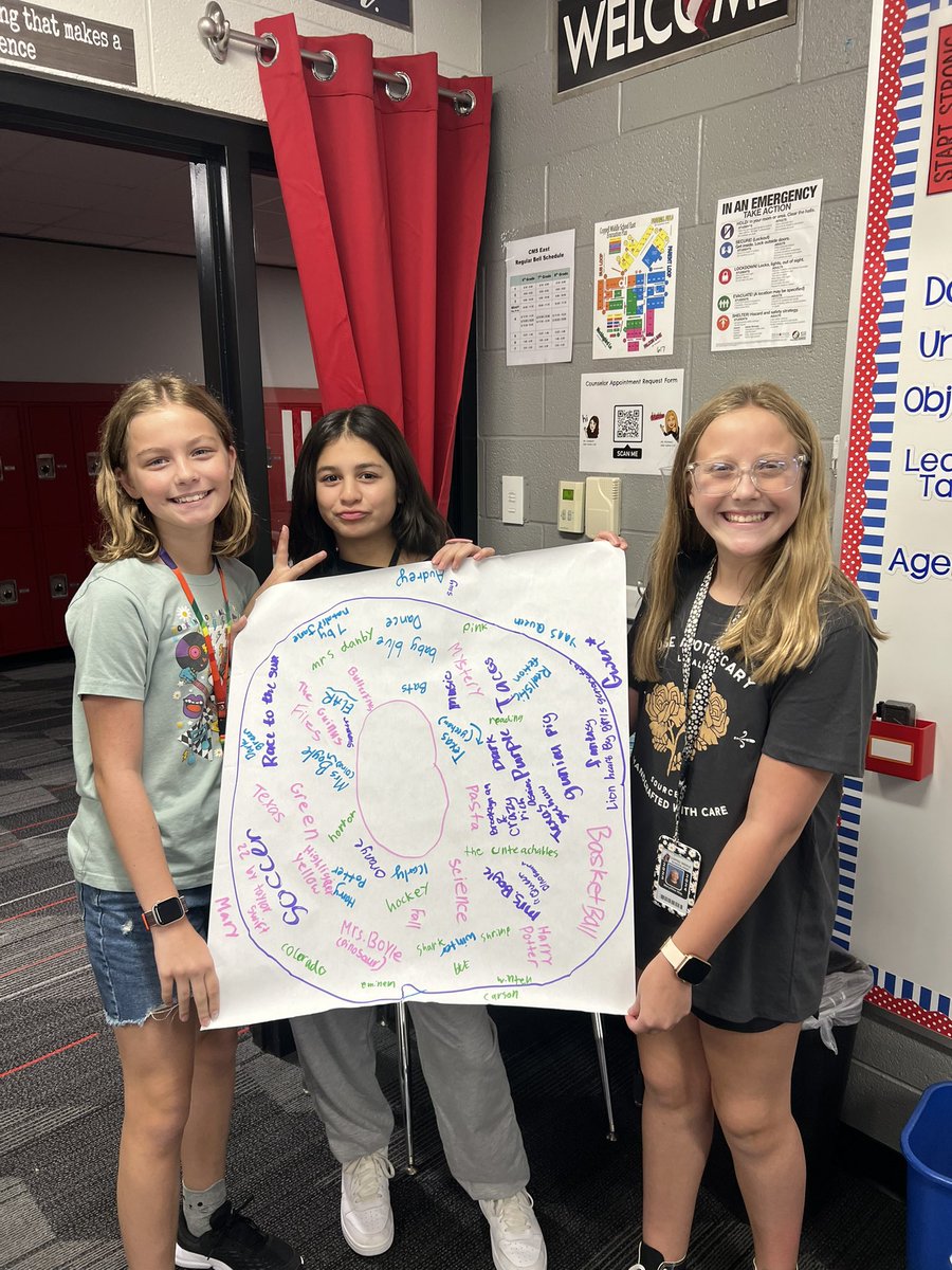 When my kids from last year come to visit me in my new classroom….Day MADE! They came to share and show me that they added me to their favorites! ❤️ #EastBroncos #Family #RelationshipsMatter <a href="/coppelleast/">Coppell Middle School East</a>