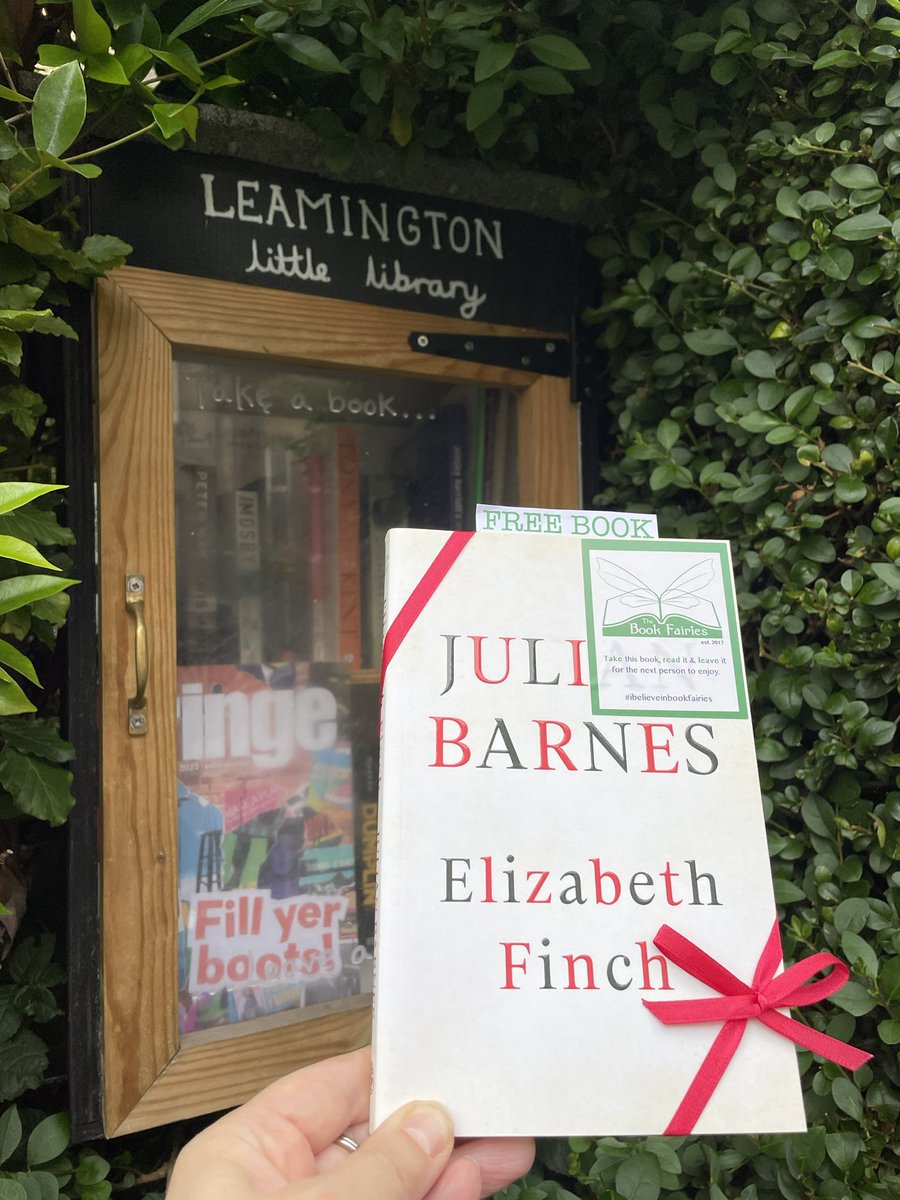 This book fairy is sharing a copy of Elizabeth Finch by Julian Barnes! Who will be lucky enough to find this very special book today?

#ibelieveinbookfairies #VintageBookFairies #BookFairyProofs #LiteraryFiction #Fiction #JulianBarnes #ElizabethFinch #bruntsfield