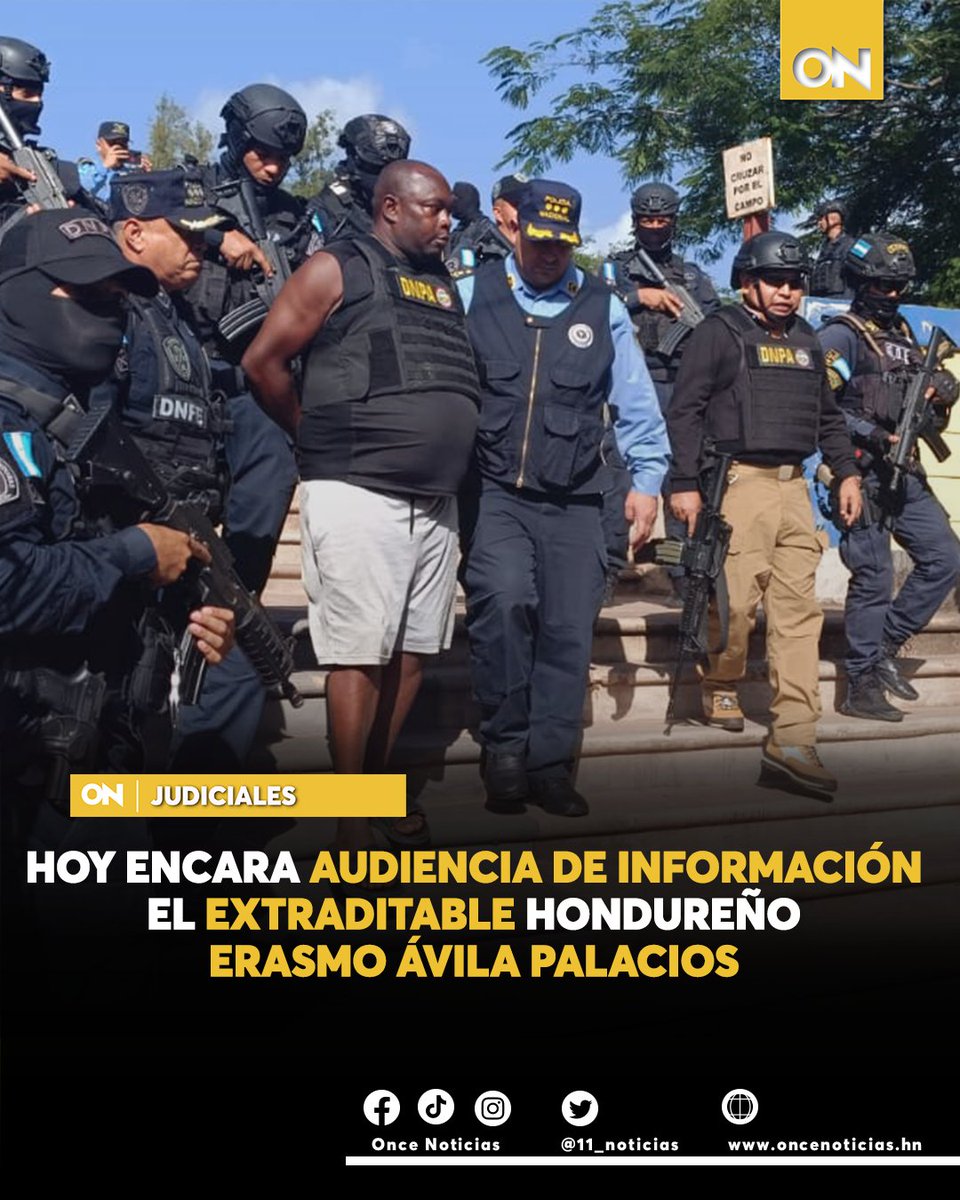 canal11hn's tweet image. #JUDICIALES⚖️| Para hoy a las 7:30 de la mañana está programada una audiencia de información que marcará el próximo paso en el proceso de extradición de Erasmo Ávila Palacios.

Detalles aquí: oncenoticias.hn/audiencia-de-i…

#Audiencia #Extraditable