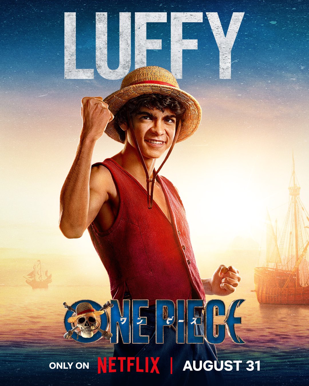 DiscussingFilm on X: First look at Luffy's costume in Netflix's  live-action 'ONE PIECE' series. (via: @OnePieceNxBr)   / X