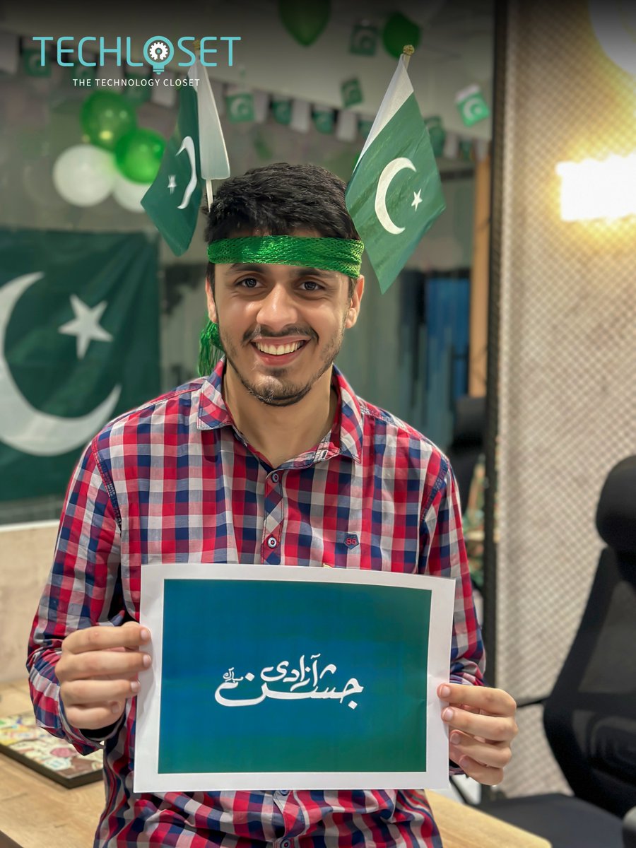 techloset's tweet photo. 📷📷Celebrating 76 years of progress and pride 📷📷Happy Independence Day.
#independenceday2023 #14august2023 #PakistanZindabad #techlosetsolutions https://t.co/DHhnAndZAZ