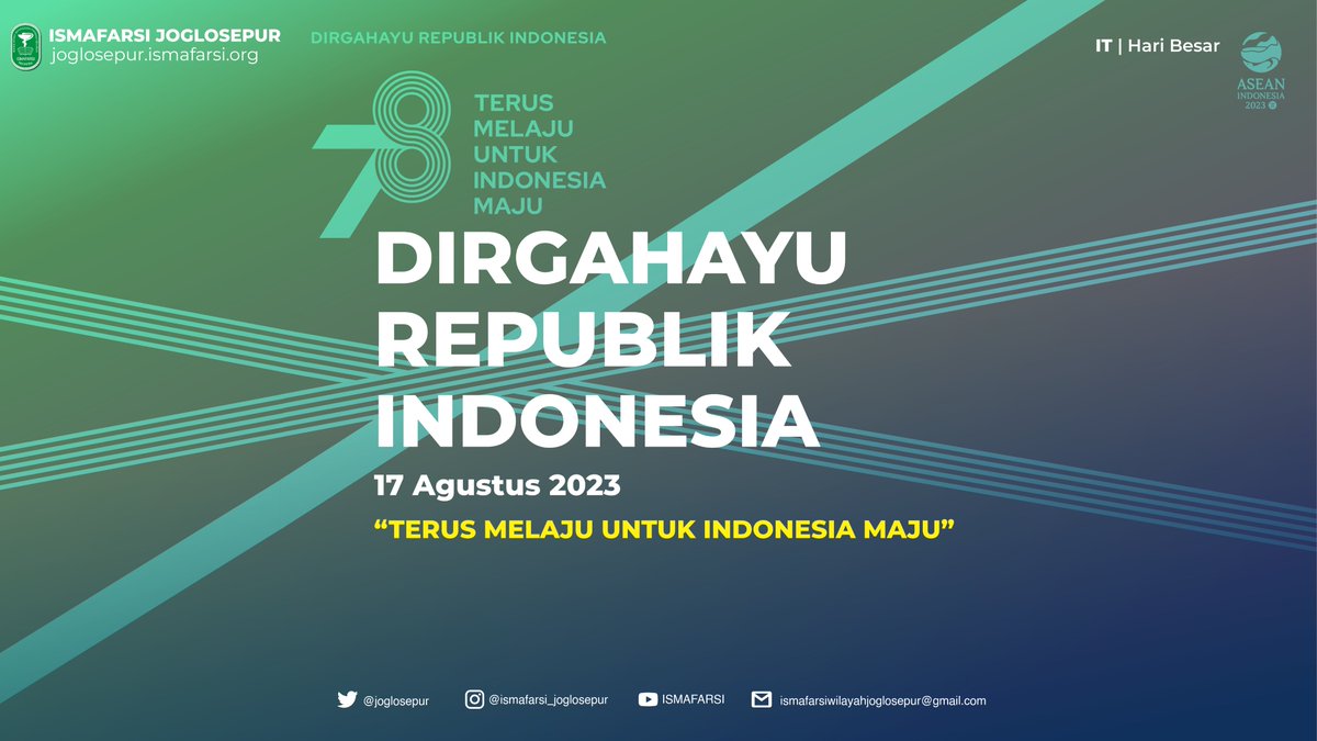 "78 tahun Indonesia Merdeka: Terus Melaju Menuju Indonesia Maju ✨"
Mari kita terus memelihara persatuan dan keberagaman, menggapai cita-cita untuk Indonesia yang lebih maju dan sejahtera. 
#IndonesiaMerdeka
#78KemerdekaanRI
#ISMAFARSI
#pharmacy
#ISMAFARSIBergelora
#pharmacist