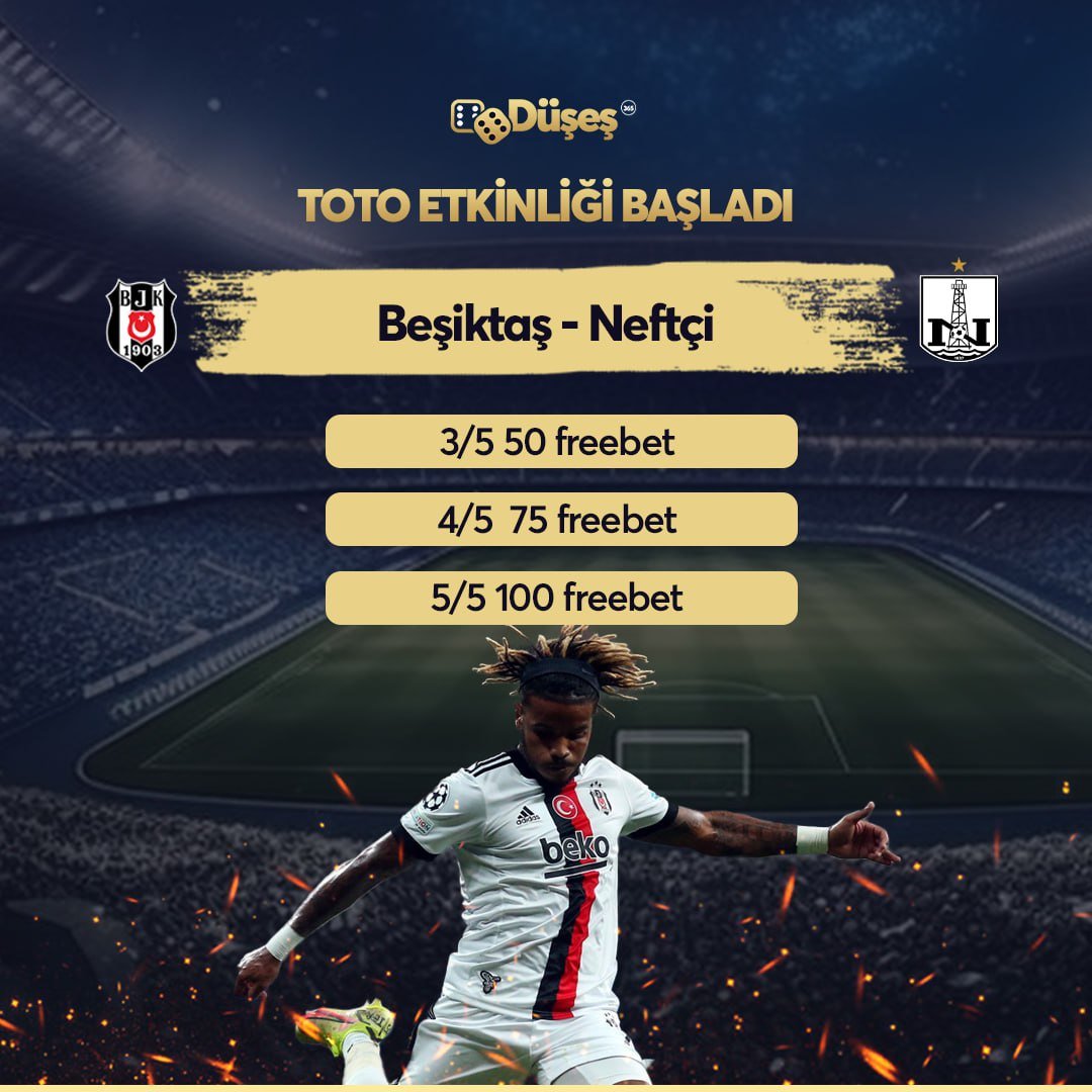 #Düşeş Toto Etkinliği Başladı  
  
🤔 #BJKvNPFK
  
🎁5/3 - 50 FB 
🎁5/4 - 75 FB 
🎁5/5 - 100 FB   
  
✅Şartlar; Takip - Rt - Beğen - k adın ve #düşeş ile yorum yap!  

🌟Etkinlik Linki üzerinden katılmalısınız!   
Etkinlik Linki👉 duses.gamedayz.link

+++