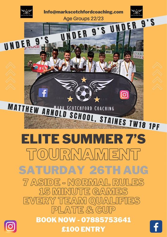 U9 Team Will Participate in Elite Summer Tournament Saturday on 26 th August 

#Pitchero #westlondon #the8fc #development #teamspirit
the8fc.com/news/u9-team-w…