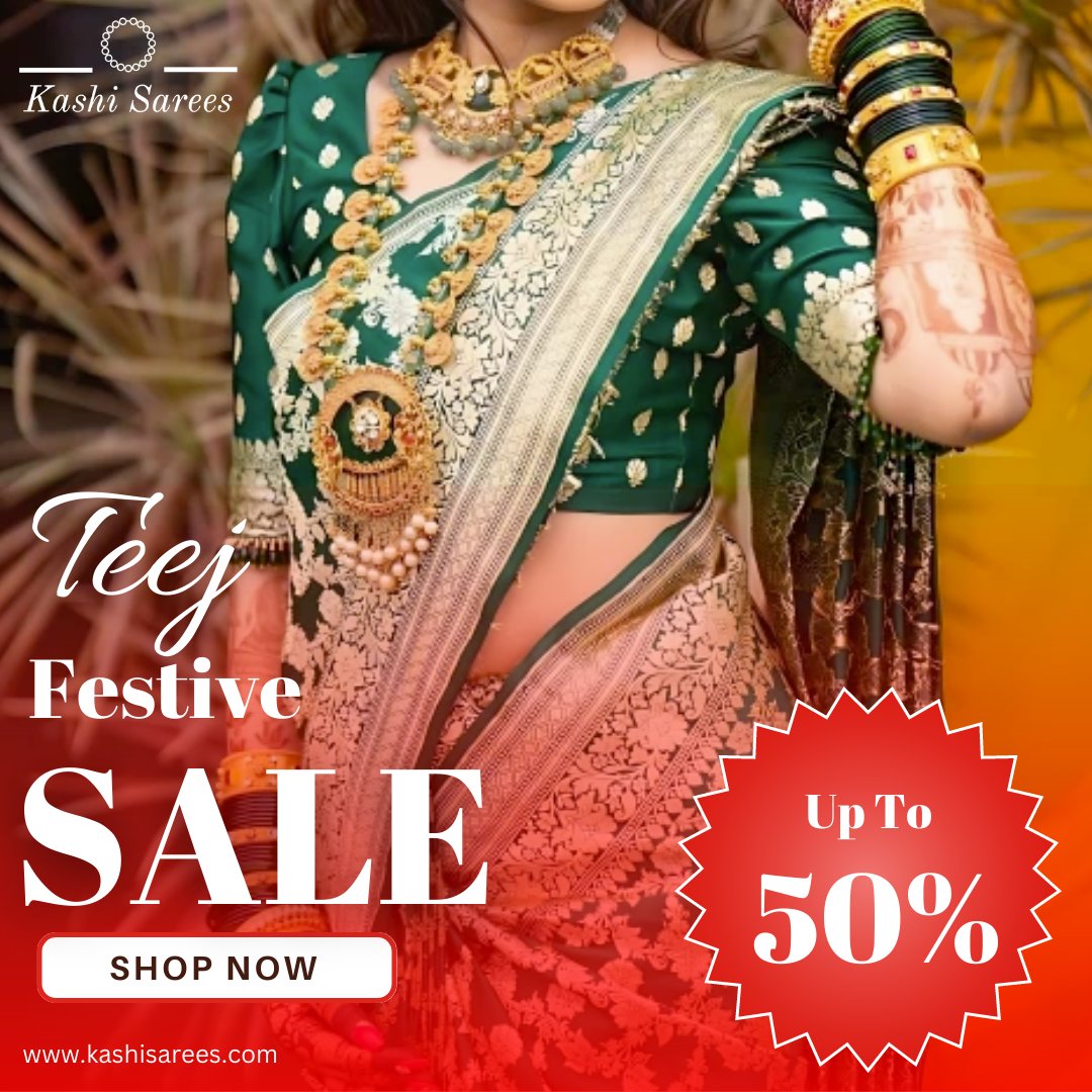 Teej Festivities Begin: Irresistible deals await!🎉 SHOP NOW to claim your festive gem!' 🛍️
#TeejSale #ShopNow #FestiveFinds #SaleAlert #LimitedStock #TeejSpecial  #FestivalFashion #SareeLove #FestiveFlair #IndianFestivalFashion  #HariyaliTeej #HartalikaTeej #Teej #TeejFestival