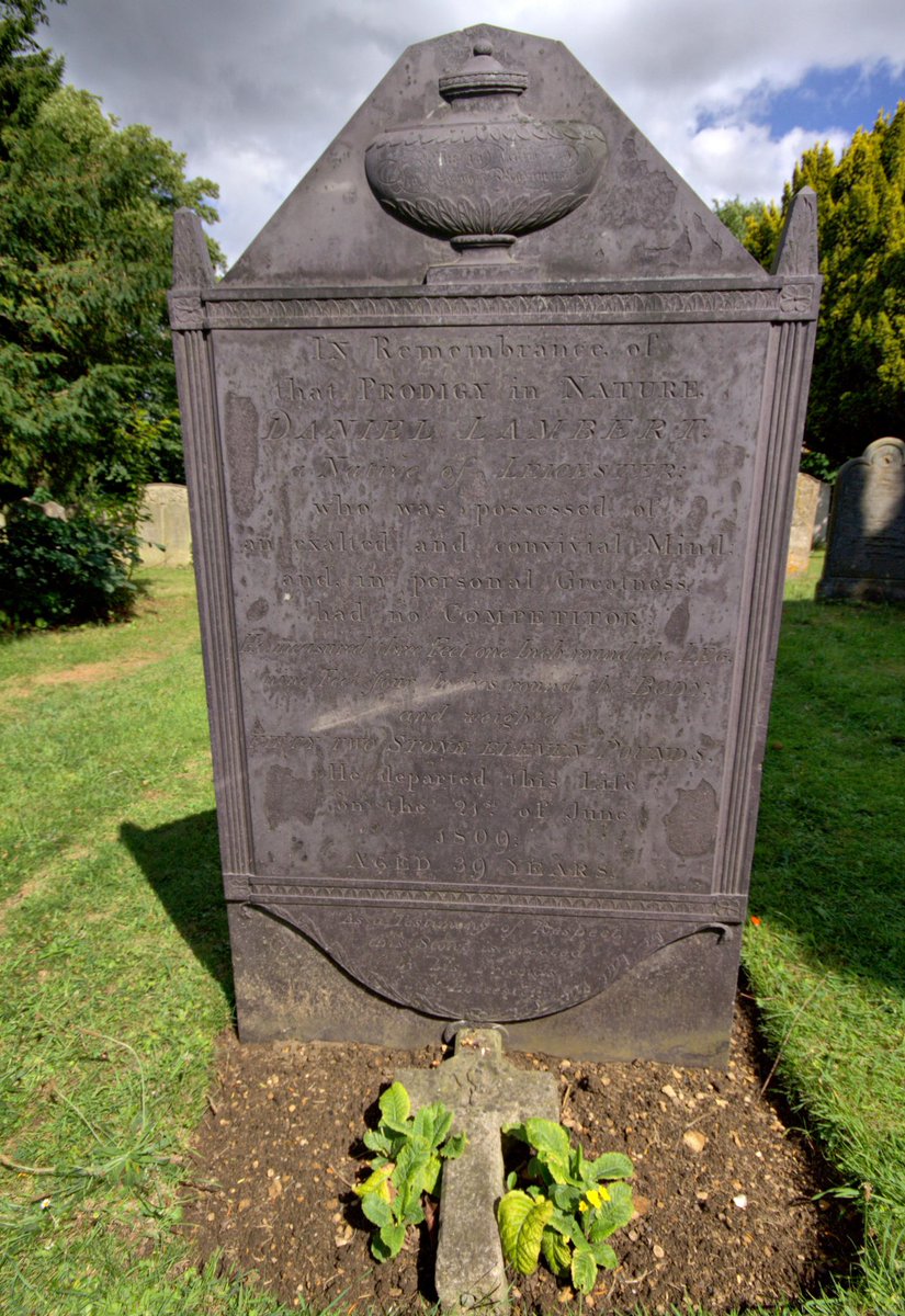 This is a portrait of Daniel Lambert, who was at one point considered to be the heaviest person in human history. At the age of 18, Lambert began working as a prison guard and was much respected for his ability to befriend and help rehabilitate many of the prisoners.

Despite