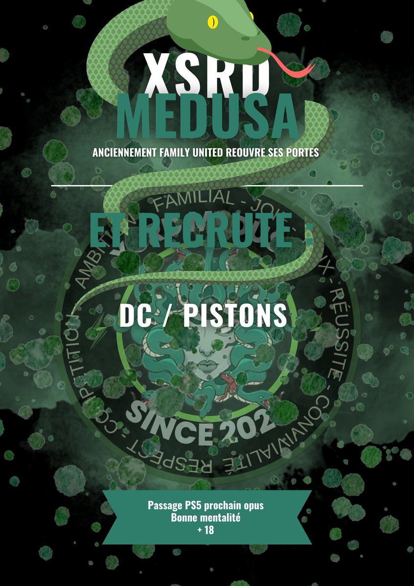 ⚠️Nous recherchons des joueurs, respectant ses différents critères⚠️

✅ **DISPO 3/5 minimum** (dimanche au jeudis )
💬 **DISCORD**
🎤 **MICRO OBLIGATOIRE**

🔴 __Postes recherchés:__
 🎽 DCG/DC/DCD et piston 🎽
**TEST POSSIBLE TRÈS RAPIDEMENT**
#fifa #clubpro #Recruter  #eSports