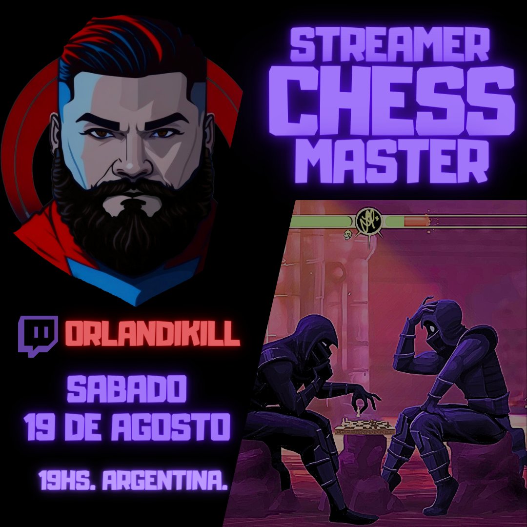 EVENTAZO! HOY A LAS 19HS ANUNCIAMOS LOS PARTICIPANTE EN twitch.tv/orlandikill
NO TE LOS PIERDAS!
