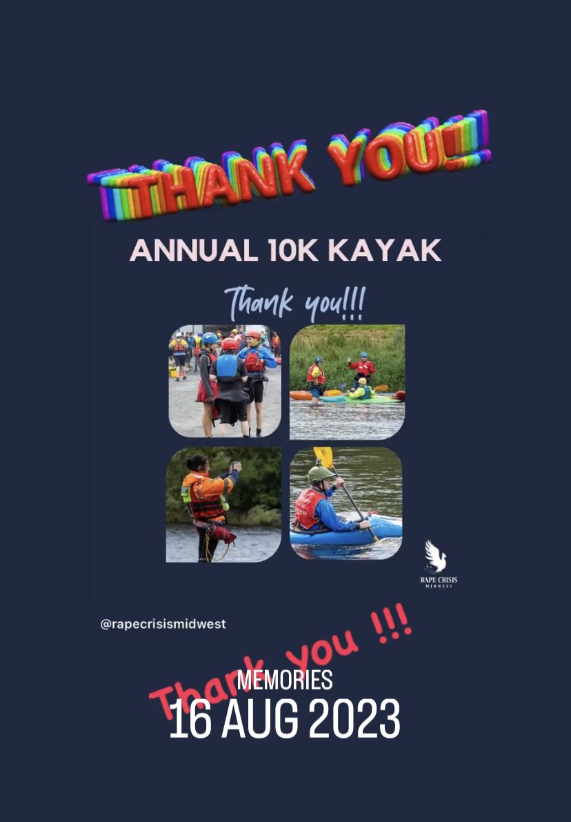 LKA_Kayaking's tweet photo. Huge congratulations and thank you to everyone for supporting this ⁦@RapeCrisisMWest⁩ charity event..already planning 2024 see you there 😍👍 ⁦@Limerick_Leader⁩ https://t.co/uQzvH9hpol