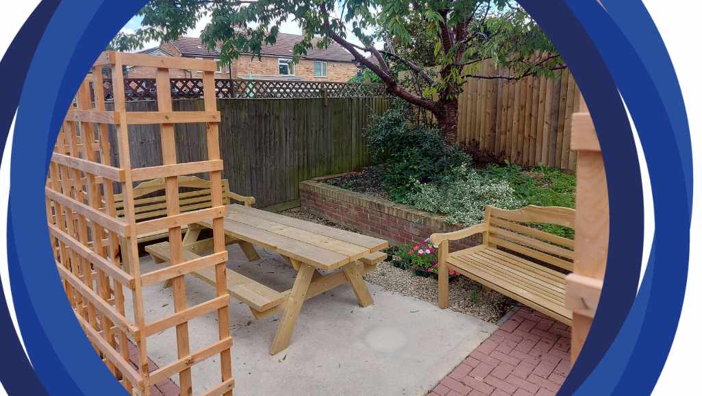 We have a garden area at our Bradbury Lodge!
Thank you to @SeeSawCharity for their support and to <a href="/RAW_Workshop/">RAW</a> for building the area.
Our horticultural group will be planting and maintaining flowers. If you'd like to join and create a blooming flower garden, please contact us.