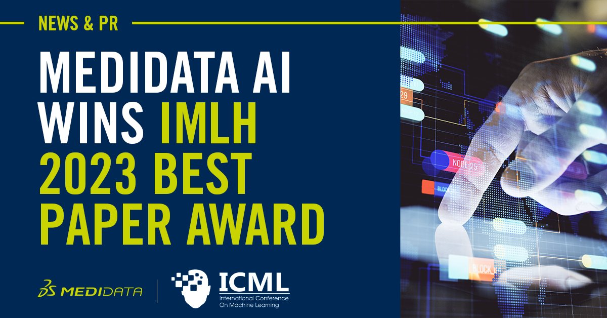 gailfine's tweet photo. Congrats to @Medidata AI’s @afrahshafquat, @JacobAptekar, &amp; Mandis Beigi for their #ICML2023 IMLH win! Shoutout to @Cornell's Jason Mezey, @UofIllinois’s @jimeng, &amp; his student Andy Gao for co-authoring the paper.

Read the full submission: https://t.co/14tuBFoxbu

@icmlconf https://t.co/MciwhECpjR