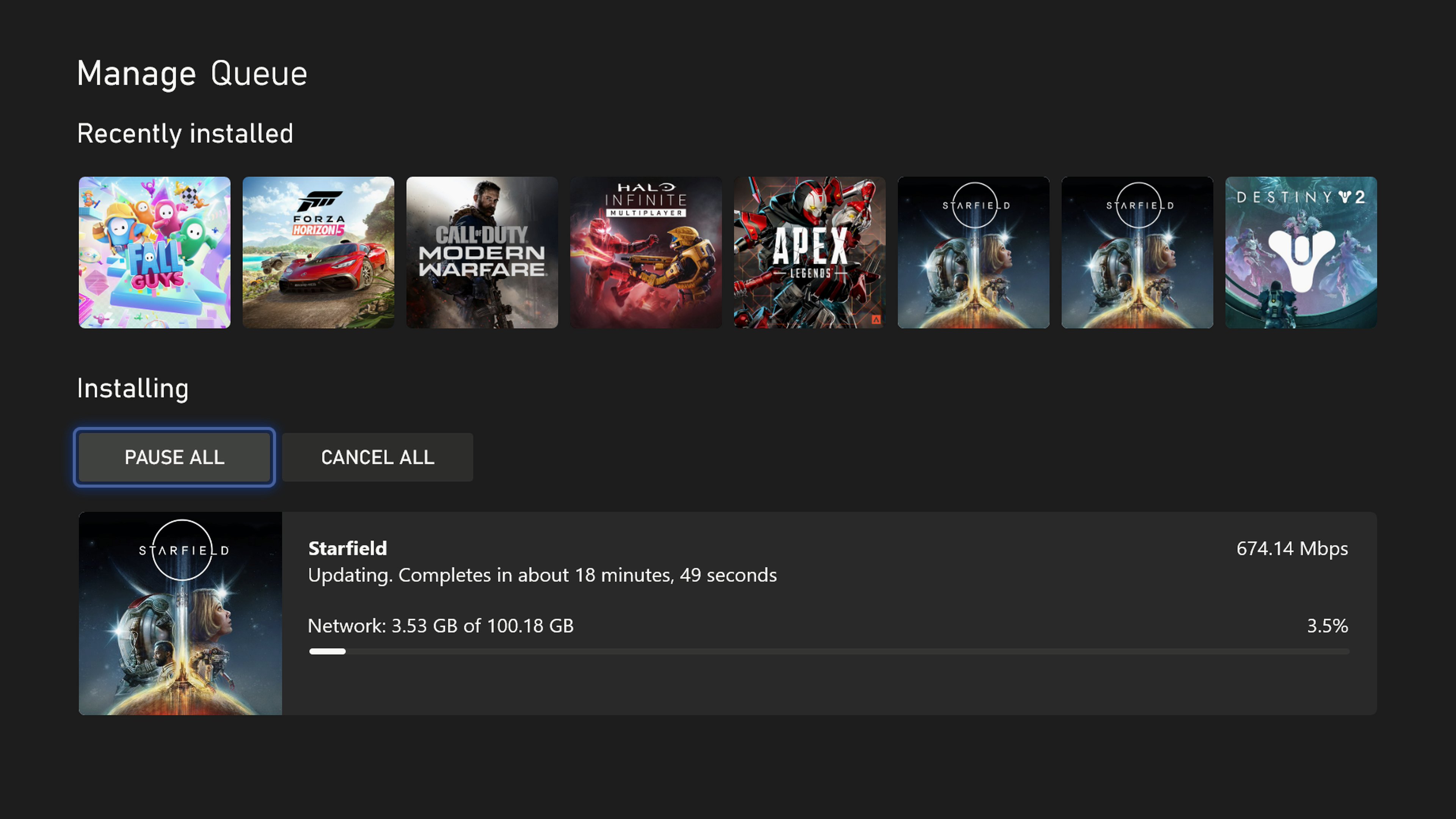 Starfield official file sizes PC 139.84 GB Xbox 126.1 GB Page