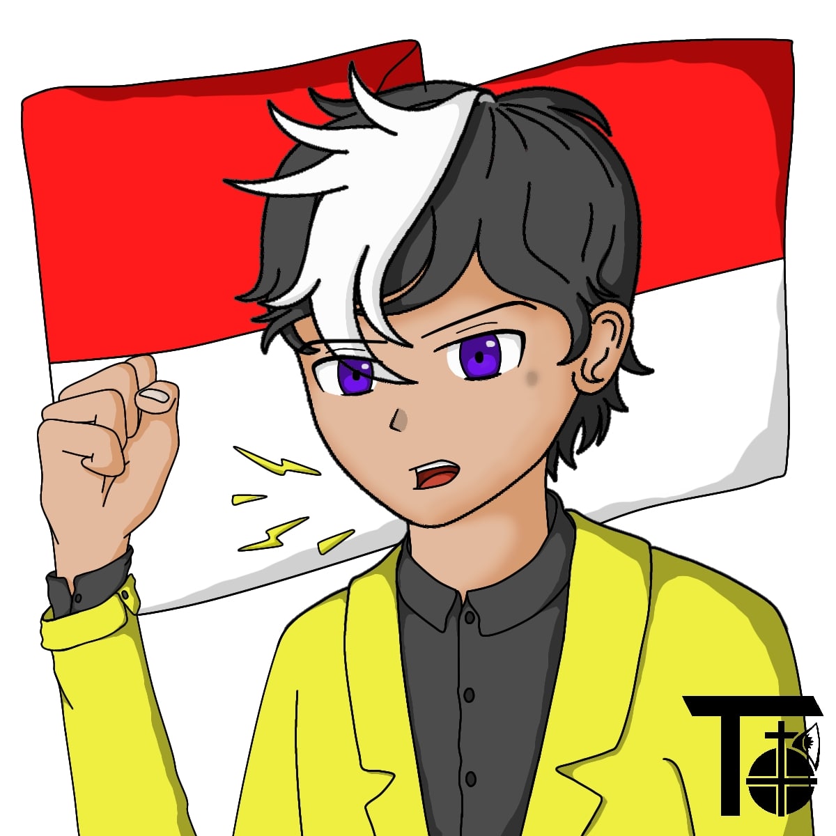 trenaime's tweet photo. Semangat!
 #IndependenceDay2023 
#HUT78 #KemerdekaanRI #originalcharacter #oc #digitalart https://t.co/9Vh936ltik
