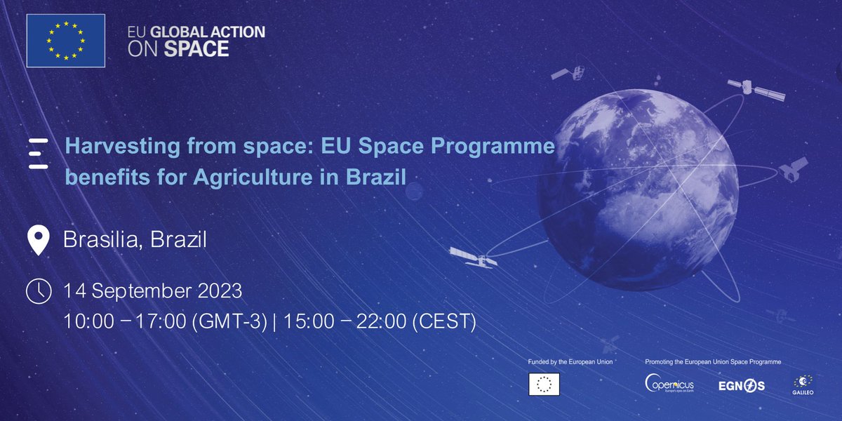 🟢 We are returning to Brazil 🇧🇷 to showcase the invaluable applications of the #EUSpace Programme in the local agricultural sector.

🛰️ Discover how <a href="/Copernicus/">Lincoln</a>, #EGNOS and #Galileo can boost yields and optimise resource allocation.

Register now: eu-global-space.eu/events-outreac…