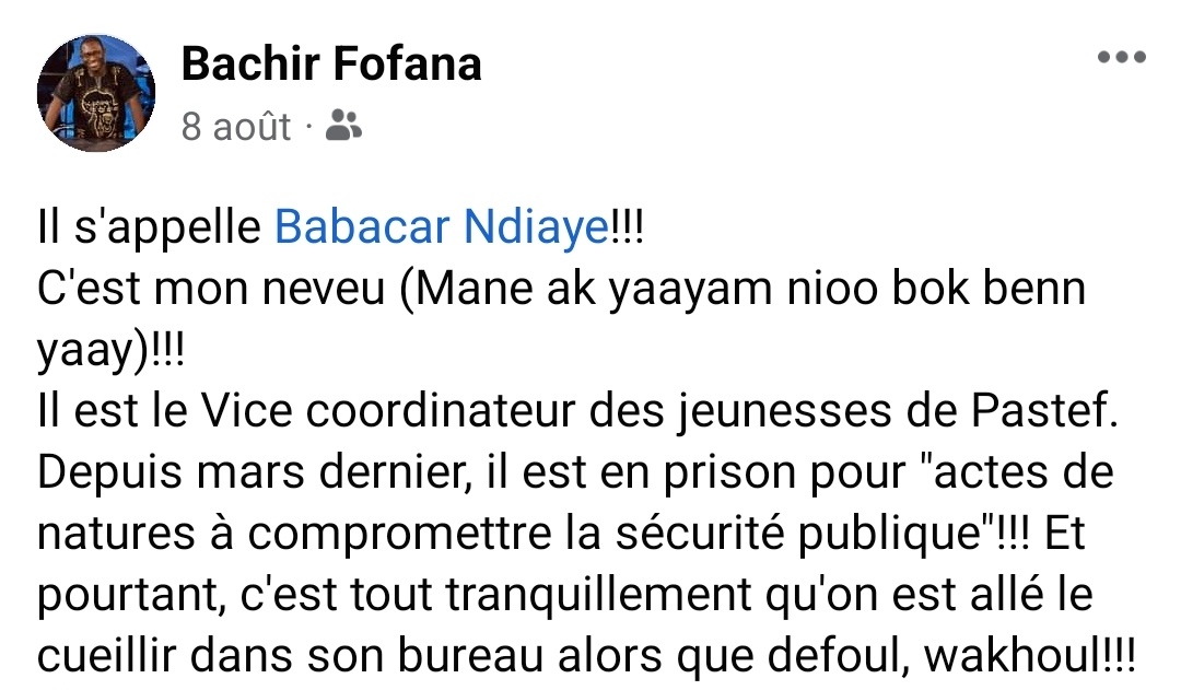 Idrissa Fall Cissé tweet media