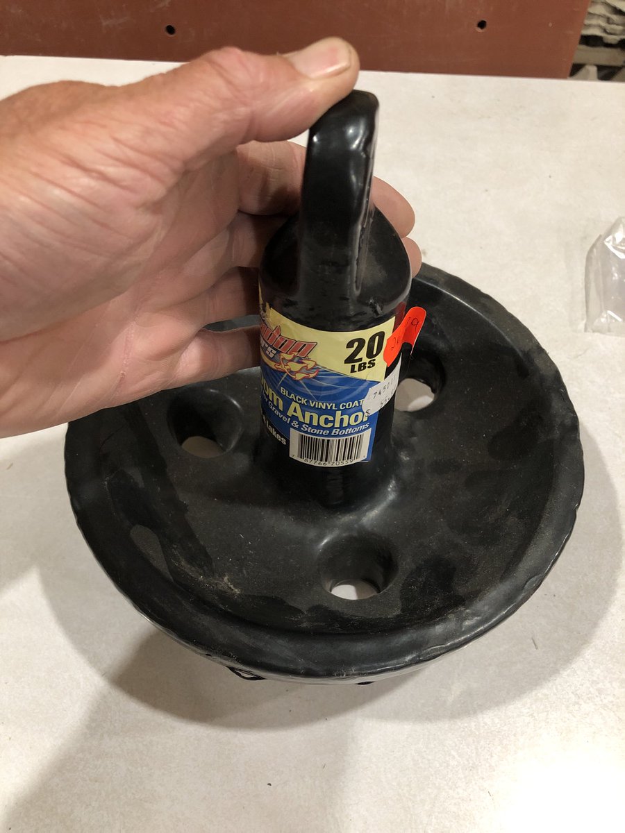 Anyone ever use one of these mushroom anchors. I picked it up yesterday for half price ? I figure I’ll rig it with a fathom of chain for a fishing anchor on my 17 ft Aluminum boat. I wouldn’t use it as an emergency anchor, just for hand lining. I figure it won’t get stuck