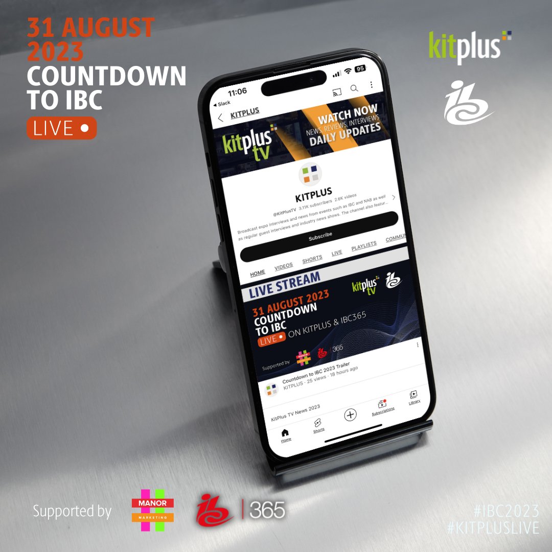 kitplusuk's tweet photo. We can't wait to catch up with @OpenBroadcastSy @INTINOR_ #LeaderEurope @NetInsight @PHABRIXLTD @Media_Kind @Appear_net @broadcast_sol during the Countdown to IBC LIVE show on the 31st of August! Find out more: https://t.co/iS65lnsoBF @IBCShow #KitPlusLive #IBC2023 https://t.co/7ILJY4AEXo