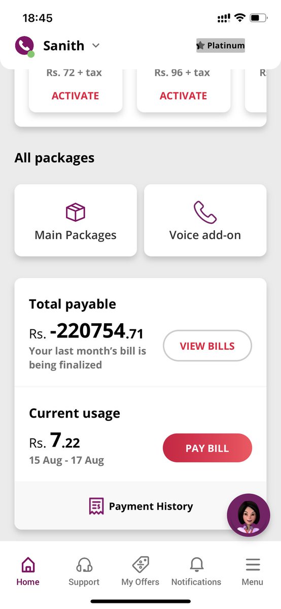 So though my phone bill has an over payment of 200,000 and I am a platinum Club Vision member., when my other line goes over by 200/- Dialog Axiata CUTS OFF MY LINE. What is the point of fancy status … dedicated account mangers … and special counters ?? #dialogsucks. 😡😡😡