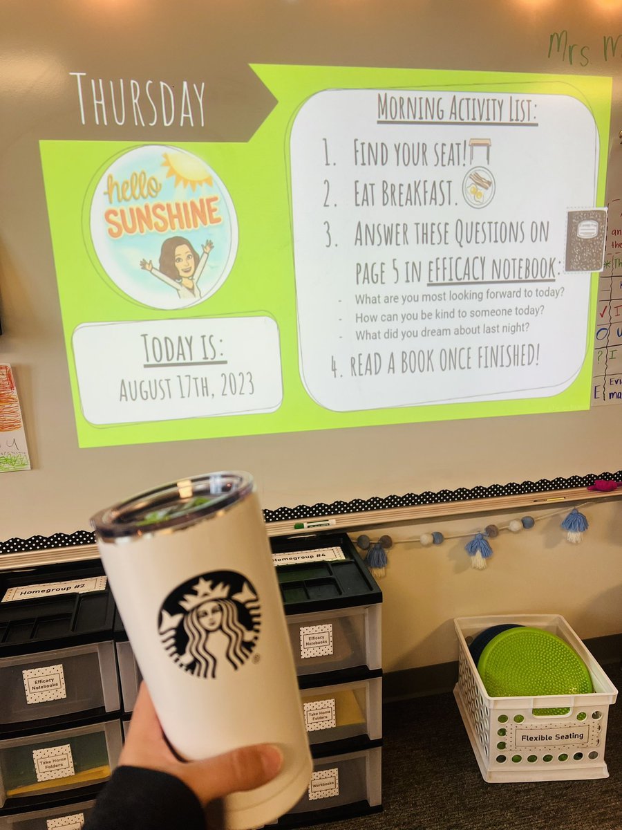 mmorrill0223's tweet image. Morning reflection questions in our efficacy notebooks! #latic #laticclassroom @nsulla @Tanya_IDE @IDECorp
