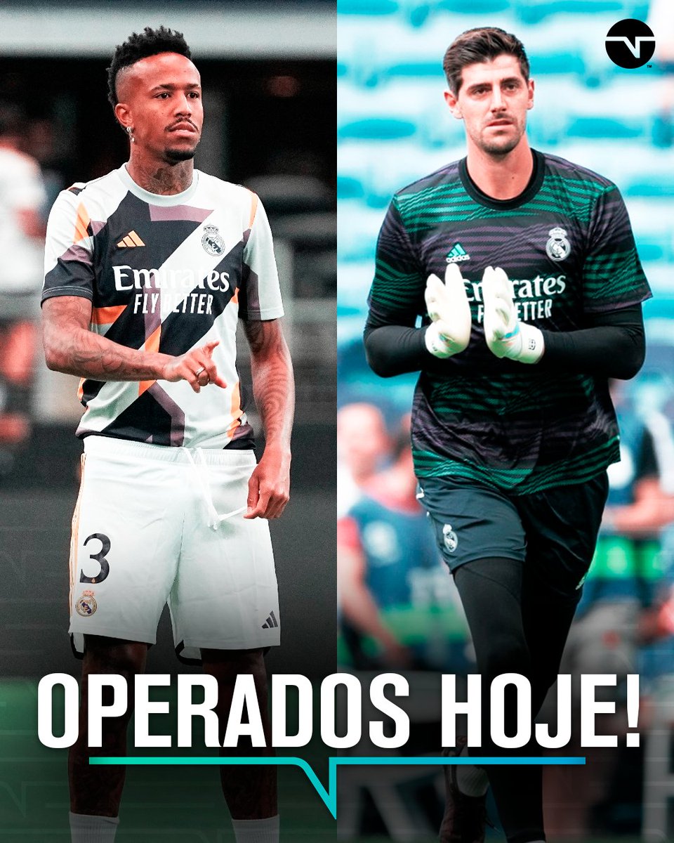 MILITÃO E COURTOIS OPERADOS! 🙏🔵⚪ Ambos tiveram uma lesão no ligamento cruzado anterior do joelho esquerdo e passaram por cirurgia nesta quinta com o mesmo médico, Dr. Manuel Leyes. Desejamos que se recuperem bem e voltem logo aos gramados!