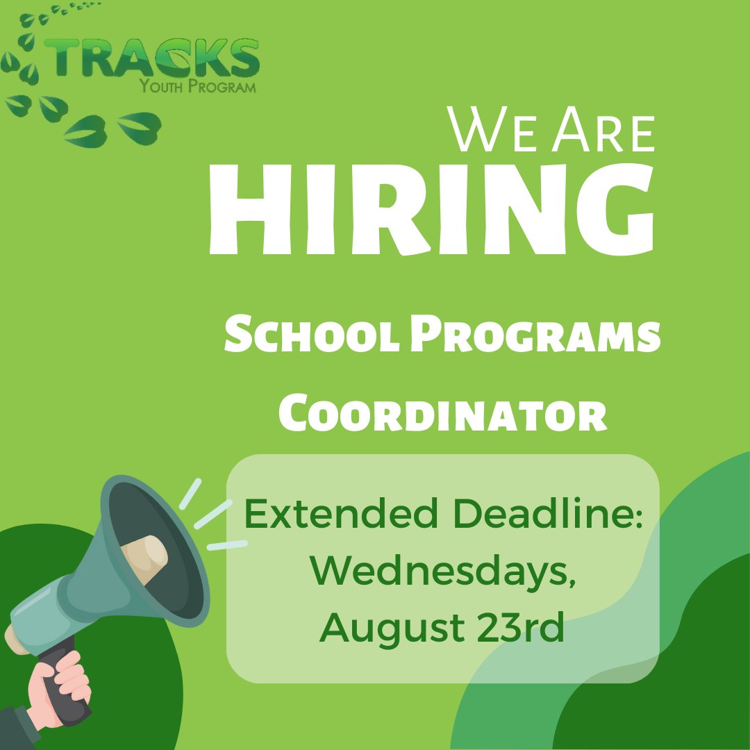 TRACKS is looking for a School Programs Coordinator.
🍂Click the link in bio or visit our website (tracksprogram.ca) to apply.
 
#JobSeekers #NowHiring #CareerOpportunity #JoinOurTeam
#JobOpening #EmploymentOpportunity #WorkWithUs
#JobApplication #HiringNow #JobSearch2023
