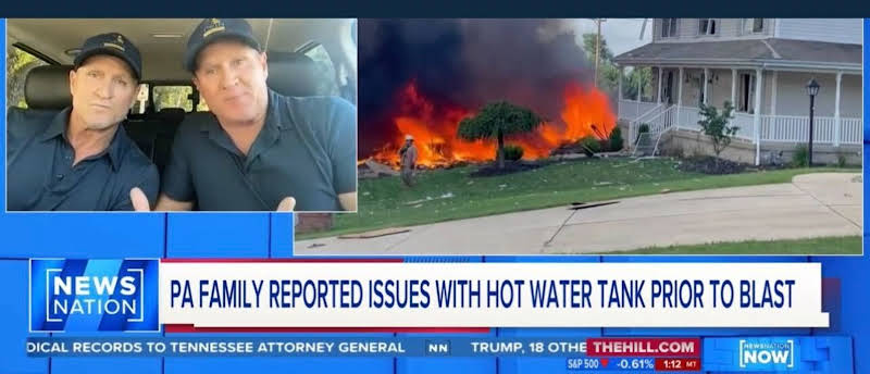 The boys were on <a href="/NewsNation/">NewsNation</a> yesterday talking about the tragic explosion in Pennsylvania.

Authorities think that it may have been cause by a buildup of pressure in a water heater.

If you haven't seen that video, it's horribly sad. Keep your water heaters maintained, guys.