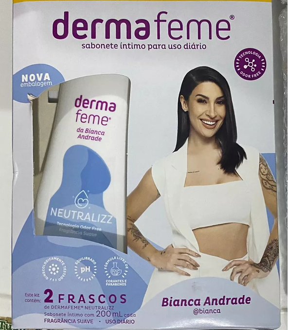 Sabonete Íntimo Dermafeme Neutralizz com 2 unidades de 200ml cada