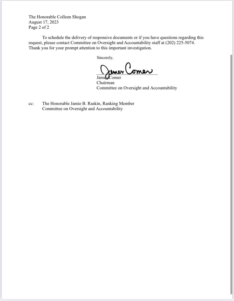 🚨 BREAKING 🚨 @RepJamesComer is requesting all unredacted documents and communications from @USNatArchives in which: ▪️Then-VP Joe Biden used a pseudonym ▪️Hunter Biden, Eric Schwerin, or Devon Archer is copied ▪️And all drafts of then-Vice President Biden’s speech delivered