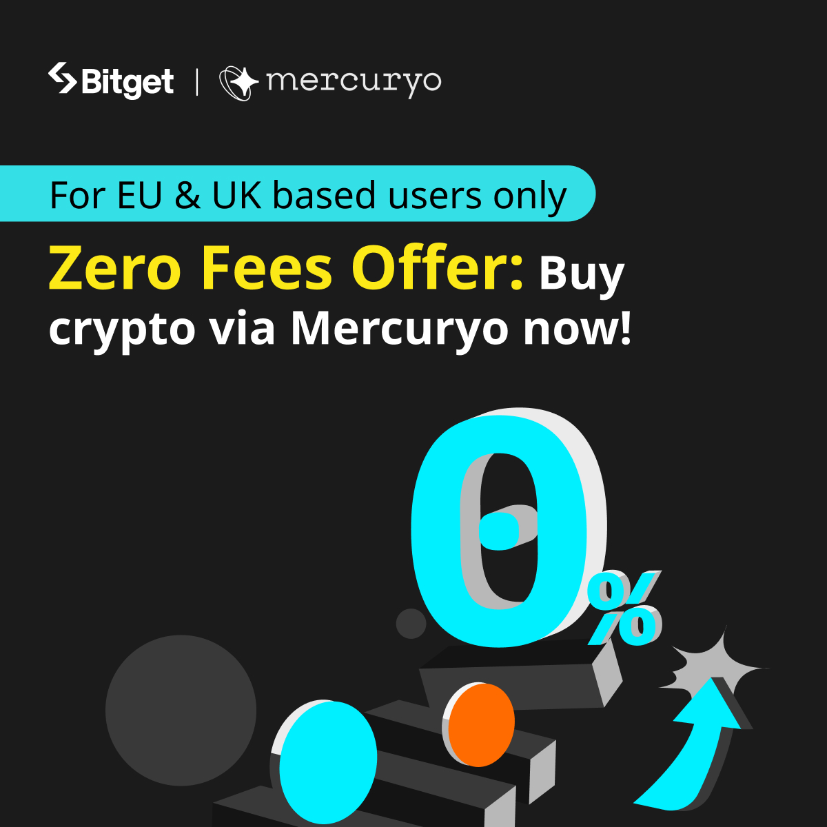 bitget's tweet photo. Buy crypto on #Bitget with zero fees! @Mercuryo_io 

August 17, 10 AM – August 24, 10 AM (UTC)
✅ Enjoy zero fees now - https://t.co/B1okhmdZ4b

Try it today:
https://t.co/LsbahqnwK7 https://t.co/0aNBbC71J5