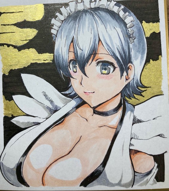 ミニ色紙に描いたサムスピのいろは
#アナログイラスト 